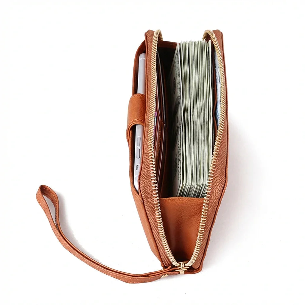 Purse Wallet Women - Top Grain Italian Vegetable Tanned Leather