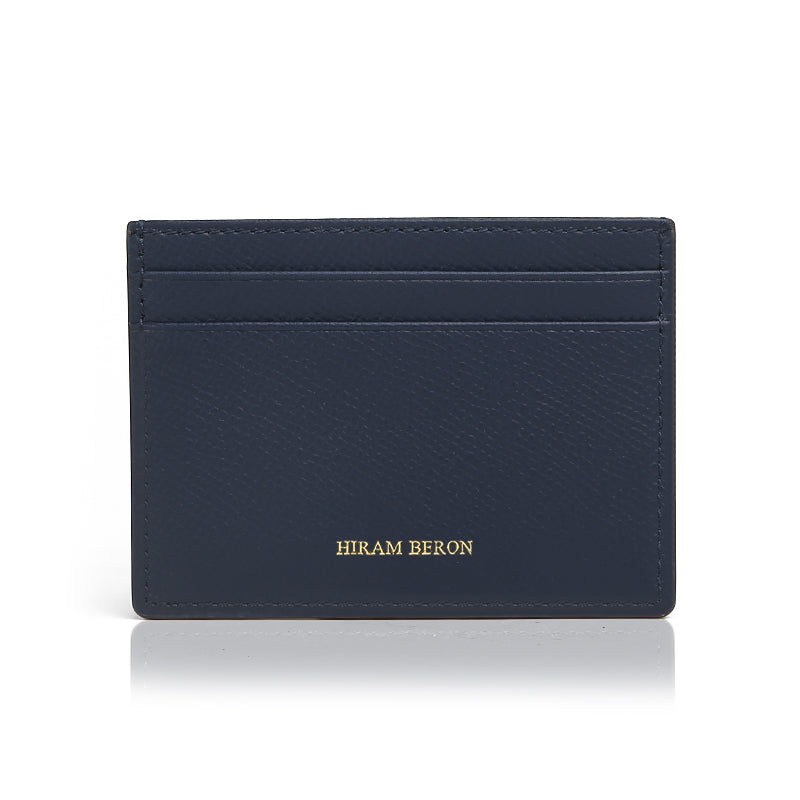 Card Case-Epsom Pattern Top Grain Leather from Italy