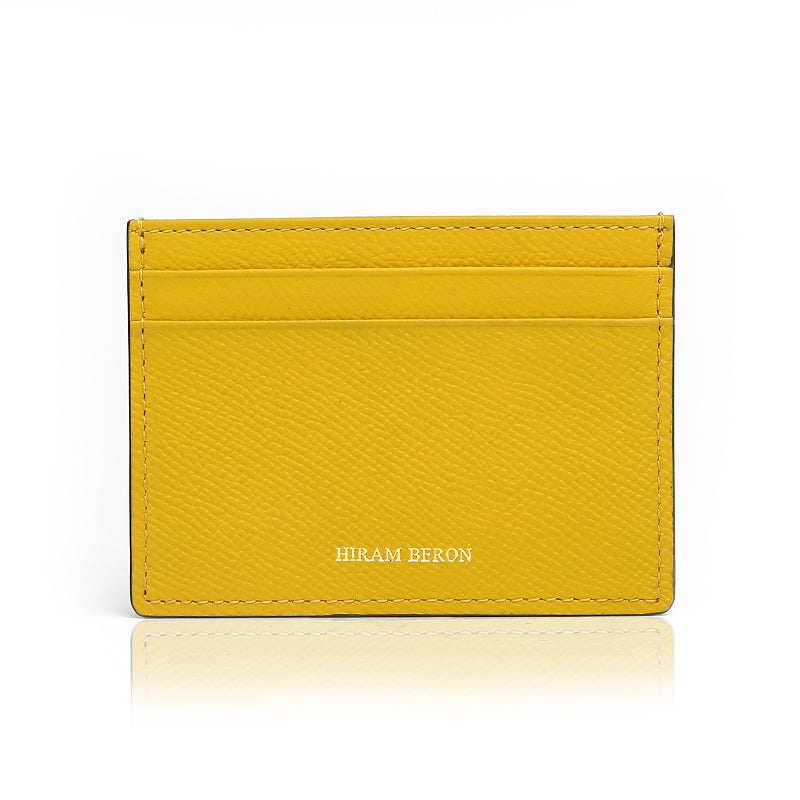 Card Case-Epsom Pattern Top Grain Leather from Italy