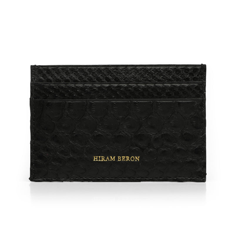Card Case - Black Python Skin