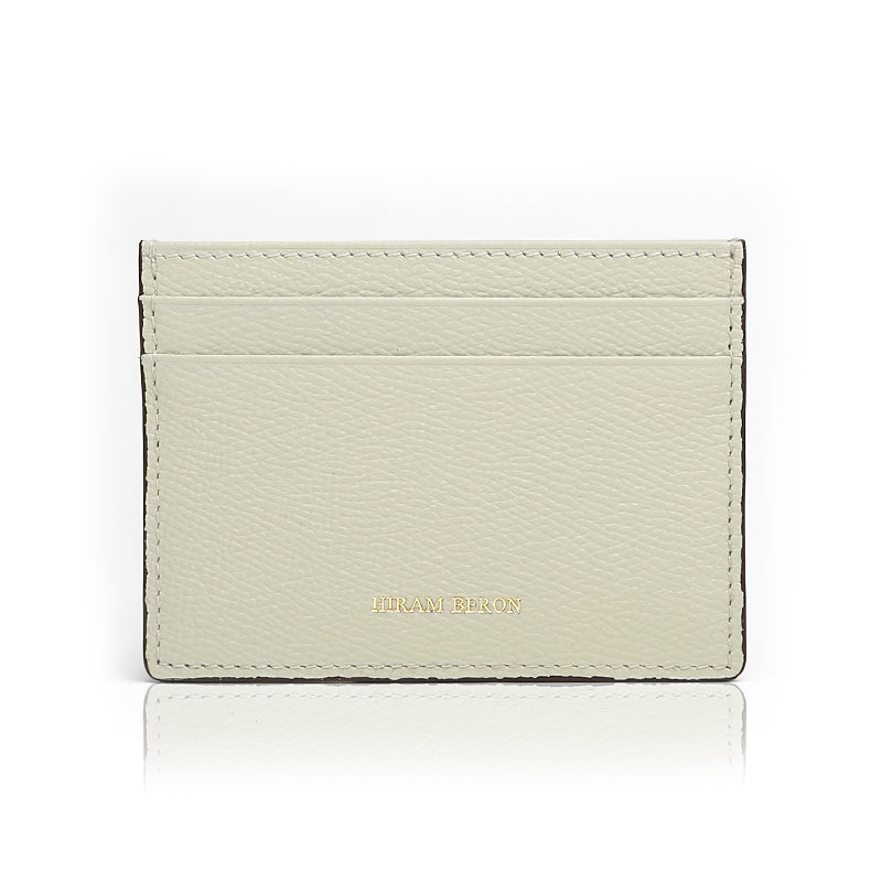 Card Case-Epsom Pattern Top Grain Leather from Italy