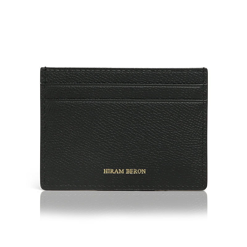Card Case-Epsom Pattern Top Grain Leather from Italy