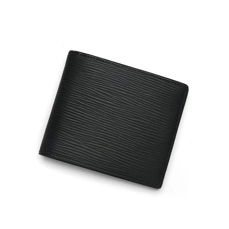 Black EPI Leather wallet on a white background