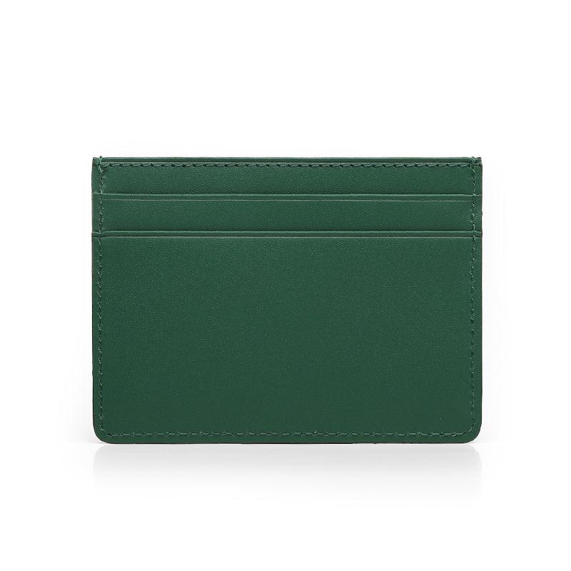 Green cardholder on a white background