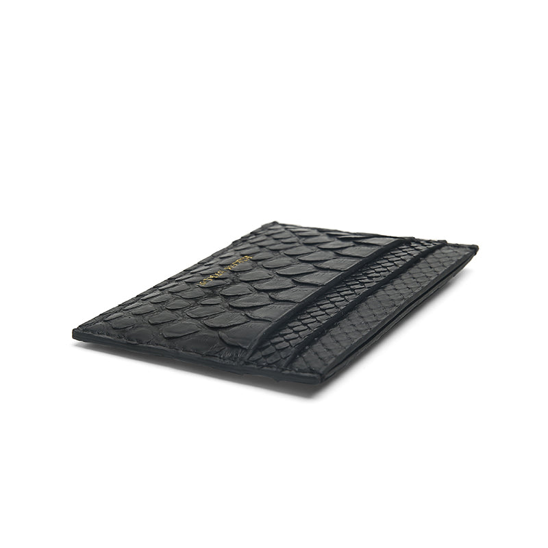 Card Case - Black Python Skin