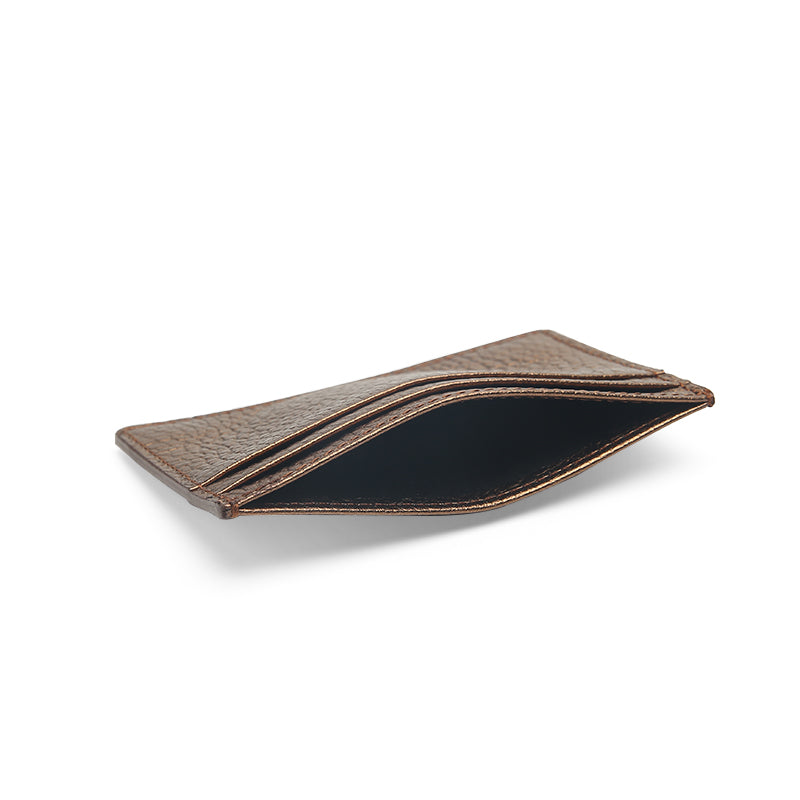Card Case - Pebble Pattern Top Grain Leather from Italy
