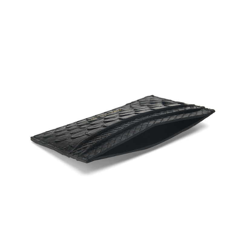 Card Case - Black Python Skin