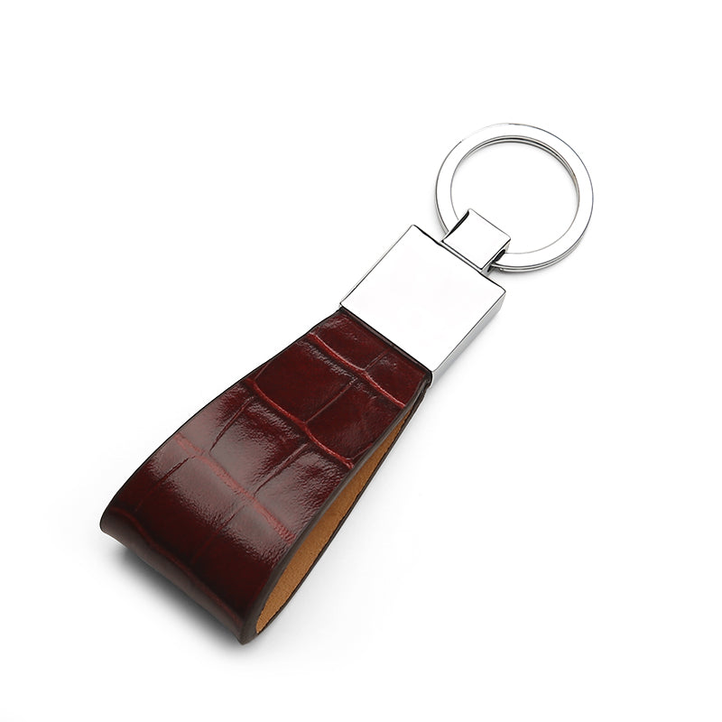 Key Fob - Italian Calfskin with Crocodile Pattern
