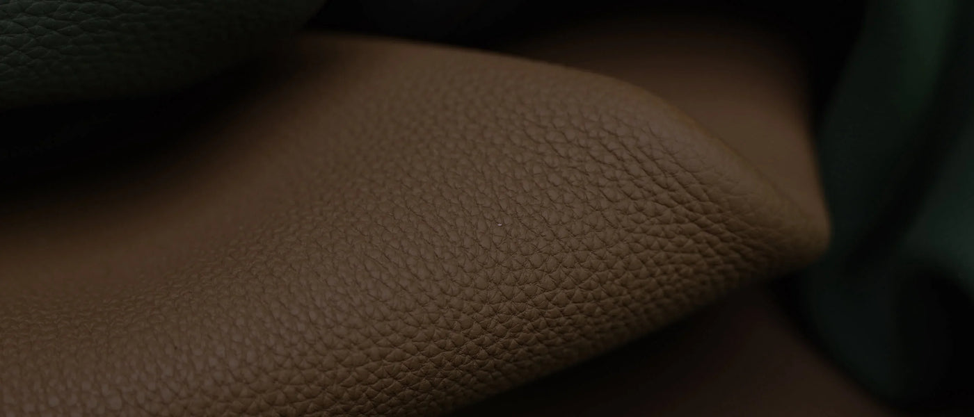Hiram Beron: Curated leather sourcing featuring a strategic blend of premium Italian, French, and high-grade Chinese leathers for boutique craft since 2012