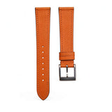 Wholesale French Alran goatskin watch strap in Orange with Haas Zermatt lining