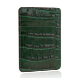back view for the green card wallet with white background