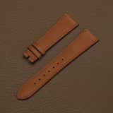 Custom light brown Italian calfskin leather watch strap 1.8mm flat profile without buckle for B2B watch brands