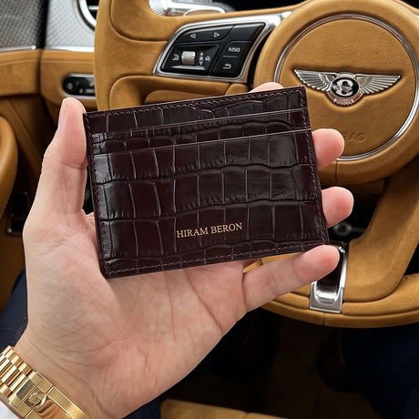 luxury aligator pattern card case