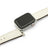 Smartwatch with a white lizard skin leather watch strap on a white background