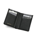 pebble leather men wallet black