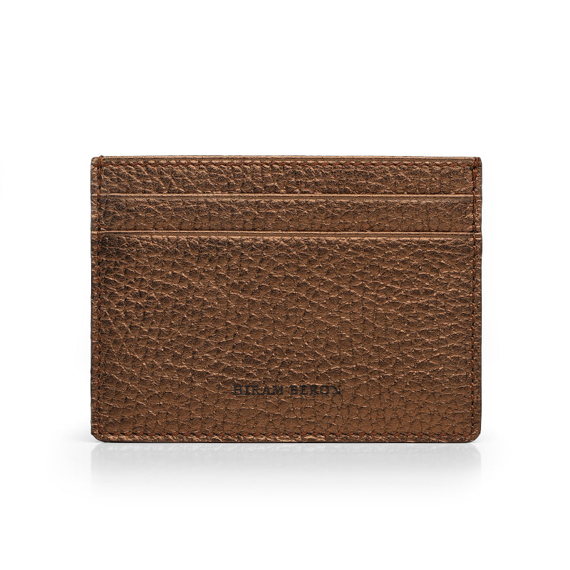 Card Case - Pebble Pattern Top Grain Leather from Italy