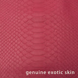 Rich pink genuine exotic snake skin leather texture for luxury goods
