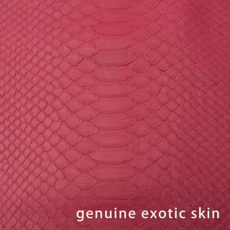 Rich pink genuine exotic snake skin leather texture for luxury goods