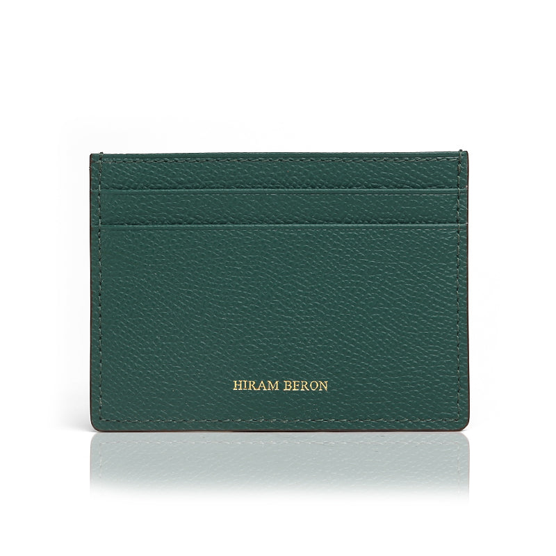 Card Case-Epsom Pattern Top Grain Leather from Italy