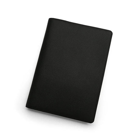 black leather notebook cover