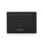 Black caviar pattern leather cardholder with 'Hiram Beron' branding on a white background