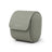 Light grey pebble leather watch storage case with 'Hiram Beron' branding on a white background