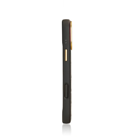 Black electronic component on a white background