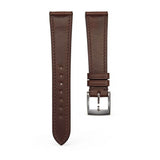 Wholesale Horween Chromexcel leather watch strap in brown with Haas Zermatt lining and perimeter stitching 