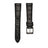 Wholesale French HCP genuine alligator watch strap in black with tapered padded profile and Haas Zermatt lining 