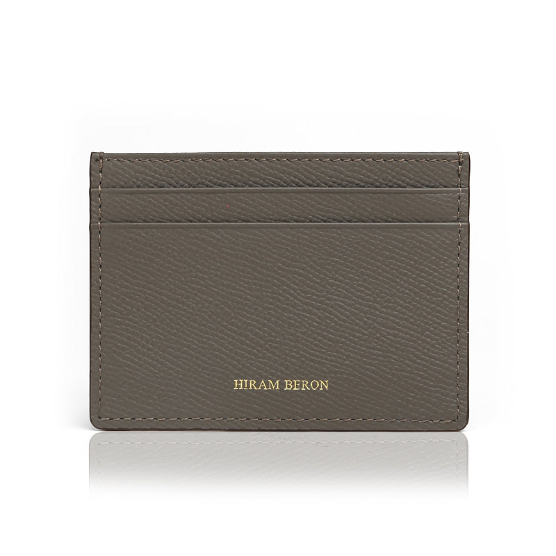 Card Case-Epsom Pattern Top Grain Leather from Italy