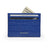 blue crocodile pattern leather card holder