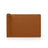 Brown leather money clip card wallet on a white background