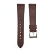 Wholesale Italian Badalassi grained vegetable-tanned leather watch strap in brown with 1.8mm flat profile