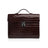 Burgundy crocodile-patterned leather business folios on a white background