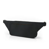 the back of the black saffiano belt bag