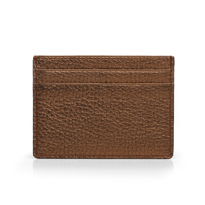 Card Case - Pebble Pattern Top Grain Leather from Italy