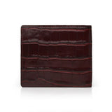 back view for burgundy bifold wallet