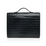 the back of the black leather business folios