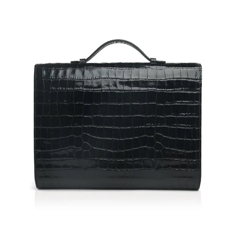 the back of the black leather business folios