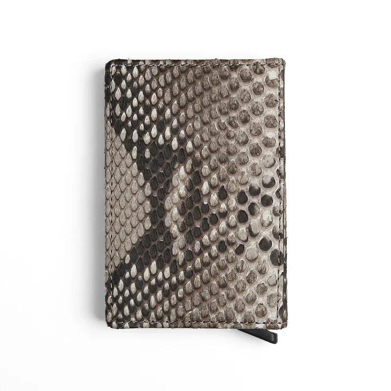 the back of the python skin pop up card holder