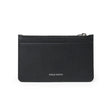 Epsom Black leather cardholder with 'Hiram Beron' branding on a white background