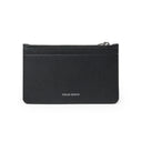 Epsom Black leather cardholder with 'Hiram Beron' branding on a white background