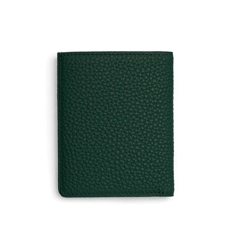 back view of pebble green slim wallet
