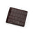 Burgundy bifold wallet with crocodile pattern on a white background