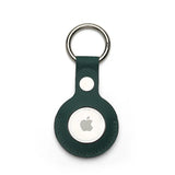 Dark green epsom leather Apple AirTag keychain wholesale