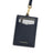 navy cardholder with gold accent and 'Hiram Beron' branding on a white background