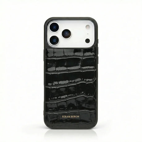 iPhone Case - Italian Calfskin with Embossed Crocodile Pattern (MagSafe)