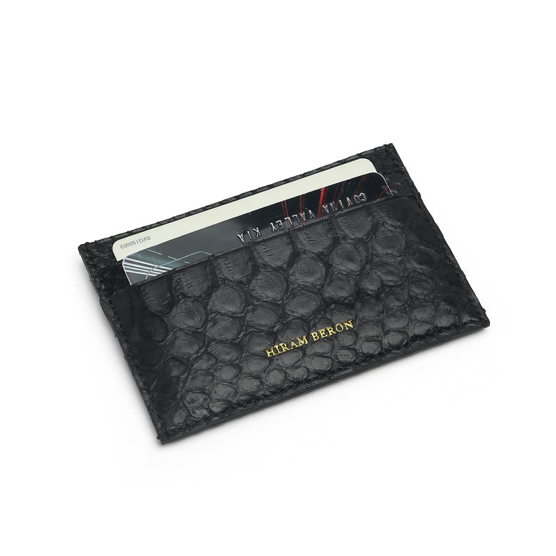 Card Case - Black Python Skin
