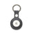 Grey leather keychain holder on a white background