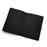 the inside look for the black leather notebook cover